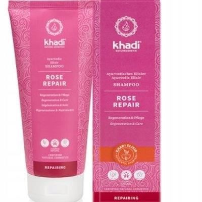 KHADI Shampoing Ayurv&eacute;dique &agrave; la Rose R&eacute;g&eacute;n&eacute;rante - 