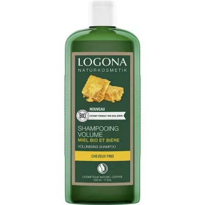 LOGONA Shampoing volumateur &agrave; la bi&egrave;re et au miel 