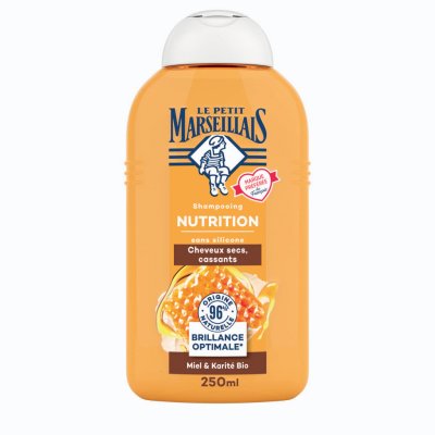 LE PETIT MARSEILLAIS Shampooing cr&egrave;me Nutrition miel et karit&eacute; bio 