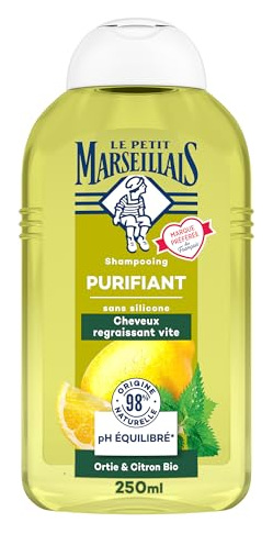 LE PETIT MARSEILLAIS Shampooing gel Purifiant feuilles d'ortie & citron bio