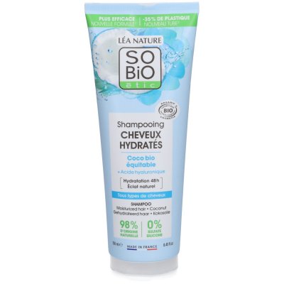 LEA NATURE SO BIO ETIC Shampooing hydratant &agrave; la noix de coco et &agrave; l'acide hyaluronique Sober