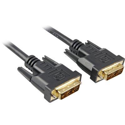 SHARKOON  3m DVI-D to DVI-D (18+1) c&acirc;ble DVI Noir - Neuf