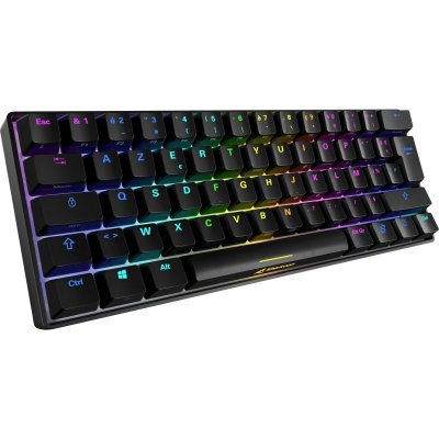 SHARKOON  SGK50 S4 clavier USB AZERTY Fran&ccedil;ais Noir, clavier gaming
