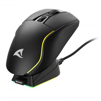 SHARKOON  SGM50W souris Jouer Droitier RF Wireless + USB Type-A Optique 6400 DPI - Neuf