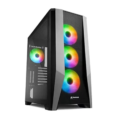 SHARKOON  tg7m rgb cristal templado usb 3.2 negra