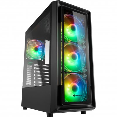 SHARKOON  TK4 RGB Midi Tower Noir, Moyenne tour