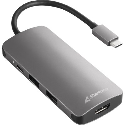 SHARKOON  USB 3.0 Type C Multiport Adapter , Station d''accueil