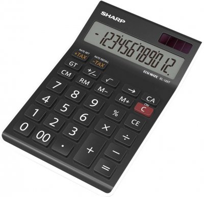 SHARP  El-125Twh Bureau Calculatrice de Bureau &ndash; Noir/Blanc