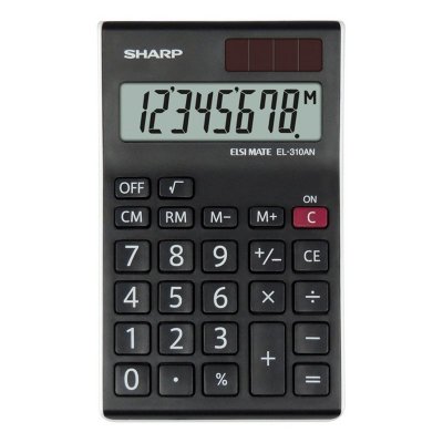SHARP  EL-310AN calculatrice Bureau Calculatrice &agrave; &eacute;cran Noir, Blanc