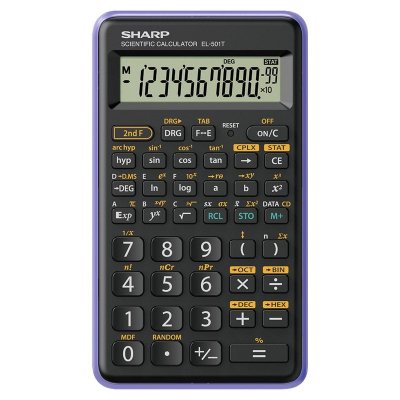 SHARP  EL-501T Calculatrice Scientifique 12 Chiffres Violet