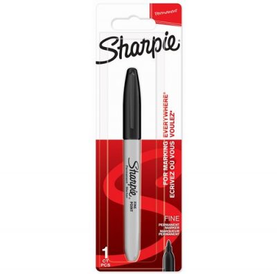  SHARPIE - 1 marqueur permanent - Noir - Pointe Fine - sous blister