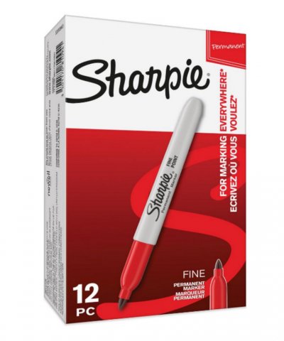 SHARPIE  Lot de 3 Marqueurs permanent FINE pointe ogive 1 mm Rouge