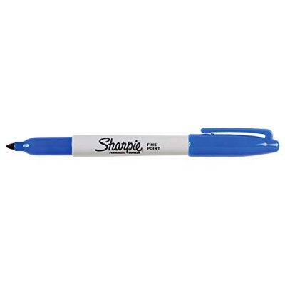 SHARPIE  Marqueur permanent &agrave; capuchon  pointe conique fine bleu