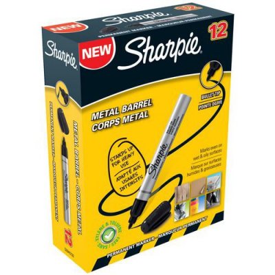 SHARPIE  Marqueur Permanent Metal Small, Pointe Ogive, Noir