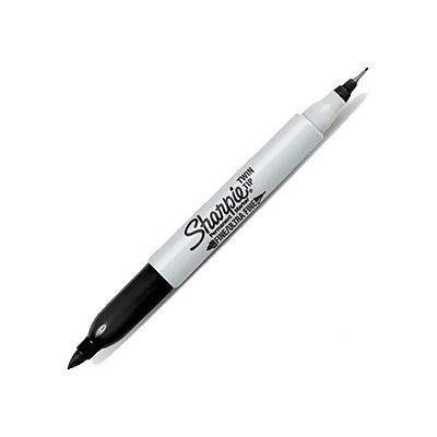 GENERIQUE Sharpie Twin Tip Marqueur 2 en 1 Pointe Ultra Fine/Fine Noir