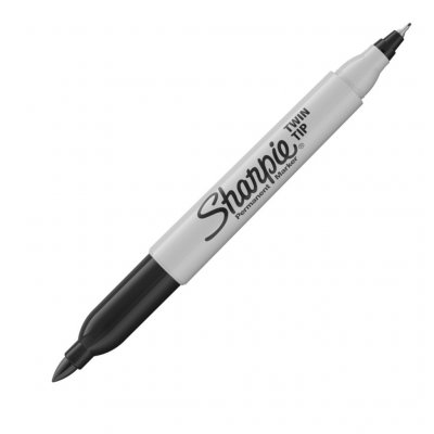 SHARPIE  Twin Tip Marqueur permanent double pointe 0,9 - 0,5 mm noir
