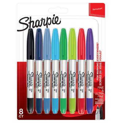 SHARPIE  Twin Tip Uf+f Permanent Markers 8 Units Multicolore