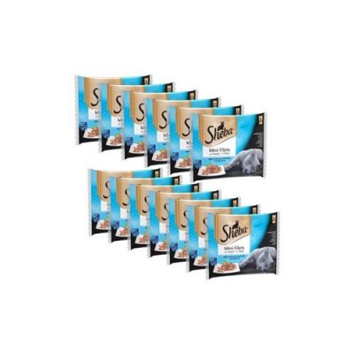 SHEBA  Mini filets sachets fra&icirc;cheur en sauce - Aux poissons - Pour chat - 52 x 85 g