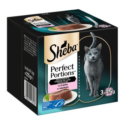 SHEBA  Perfect Portions 48 x 37,5 g - Terrine de luxe - saumon