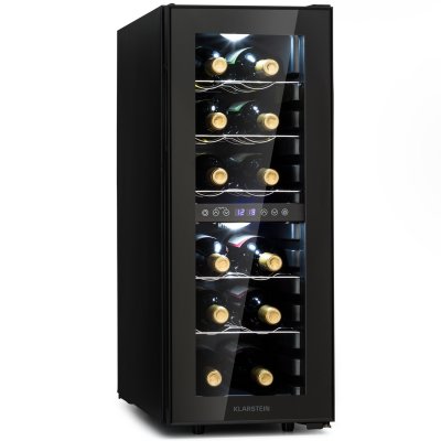 KLARSTEIN Shiraz 12 Duo Cave &Agrave; Vin 2 Zones 42 L/12 Bouteilles 5-18 &deg;c Tactile