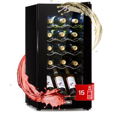 KLARSTEIN Shiraz 15 Bouteilles Slim Cave &agrave; vin 44 L Panneau de contr&ocirc;le tactile 