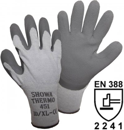 SHOWA  451, Enduction de Latex, Froid, Gris/gris fonc&eacute;, 7/S