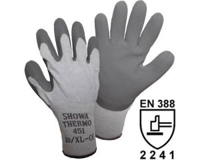 SHOWA  451, Enduction de Latex, Froid, Gris/gris fonc&eacute;, 9/L