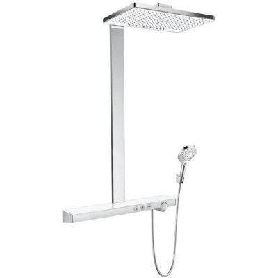 HANSGROHE Showerpipe Rainmaker Select 460 2Jet Blanc Chrom&eacute; 