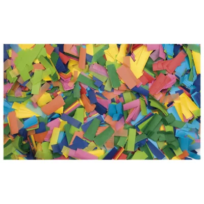 SHOWGEAR  Show Confetti Rectangle 55 x 17 mm Multicolore, 1 kg, ignifug&eacute; - Confettis en papier