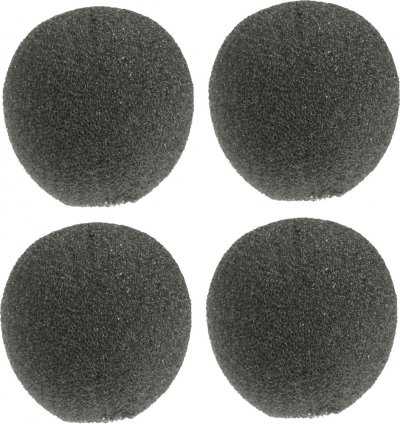 SHURE  Rk355Ws Lot de 4 Pare - Brises en Mousse pour Sm93 Noir