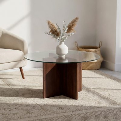 Sicaan Table Basse En Verre Transparent Moderne Giulia Noyer