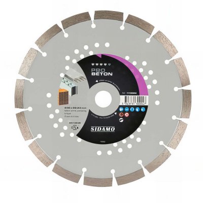 SIDAMO  - Disque Diamant Pro Beton - D. 230 X 22,23 X H 12