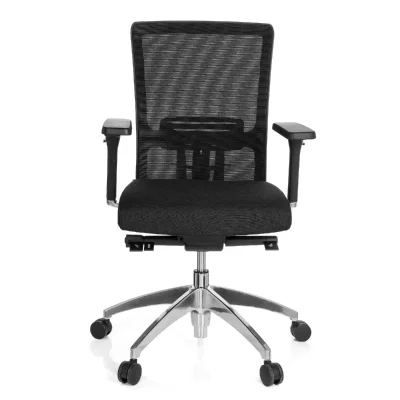 Si&egrave;ge bureau / Si&egrave;ge de direction ASTRA BASE, tissu maille noir/noir hjh OFFICE