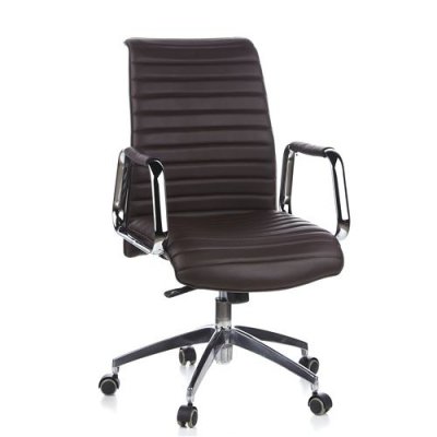 Si&egrave;ge de bureau / Fauteuil de direction ASPERA 10, cuir Nappa marron hjh OFFICE