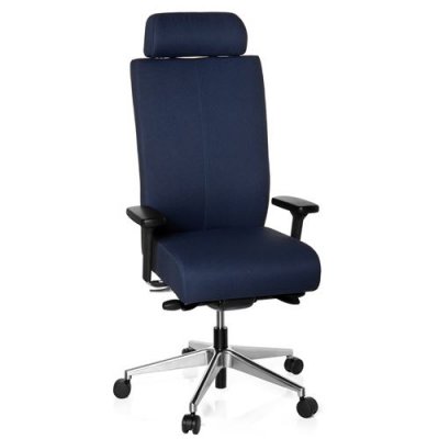 Si&egrave;ge de bureau / Si&egrave;ge pivotant PRO-TEC XXL, enti&egrave;rement rembourr&eacute;, bleu
