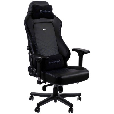 NOBLECHAIRS Si&egrave;ge  Hero Cuir Noir et Bleu 
