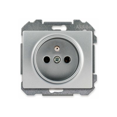 SIEMENS  Delta Iris M&eacute;canisme prise de courant 2P+T - Silver