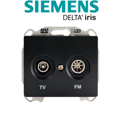 GENERIQUE Siemens - delta iris prise tv fm anthracite SIE268270