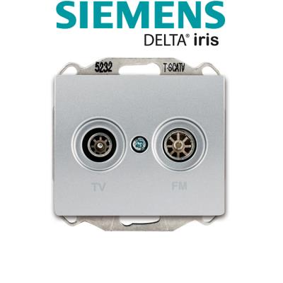 SIEMENS  - delta iris prise tv fm silver SIE268249