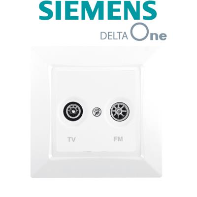 GENERIQUE Siemens Delta One Prise Tv Fm Complet Blanc Sie003681