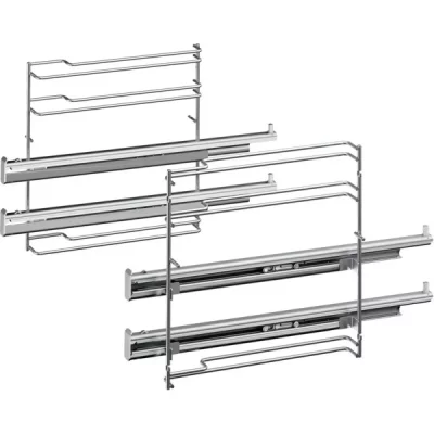 SIEMENS  HZ638270 - Rails t&eacute;lescopiques &agrave; 2 niveaux - acier inoxydable
