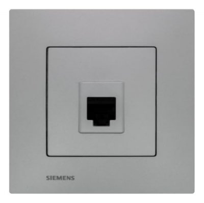 SIEMENS  - Prise RJ45 Silver Delta Viva + Plaque Silver