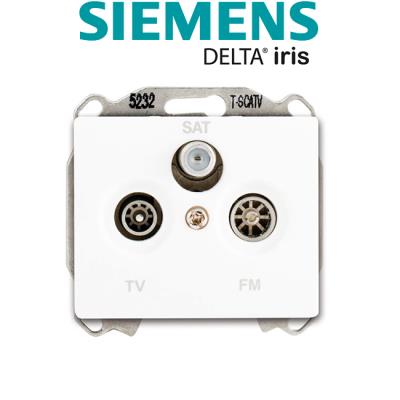 GENERIQUE Siemens - prise tv/fm/sat blanc delta iris