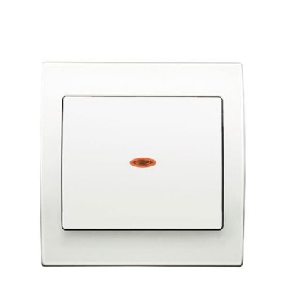 SIEMENS  - Va et Vient Lumineux Blanc Delta Iris + Plaque basic Blanc
