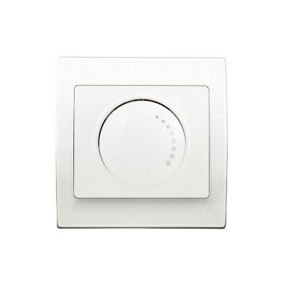 SIEMENS  - Va et Vient Variateur 500W Blanc Delta Iris + Plaque basic Blanc