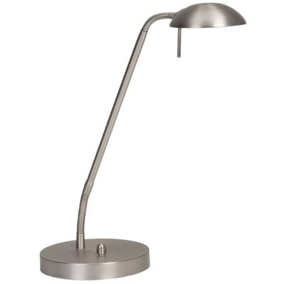 STEINHAUER Sienna Biron Lampe De Travail De Bureau En Acier Bross&eacute;, Verre Mat