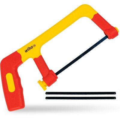 WIHA Sierra manual aislada con 3 hojas de sierra 150 mm