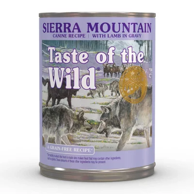 TASTE OF THE WILD Sierra Mountain Croquettes pour Chiens Humides &agrave; l'Agneau 390 GR