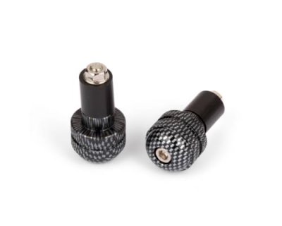 SIFAM  - Embouts de guidon molette &Oslash;17 look Carbone