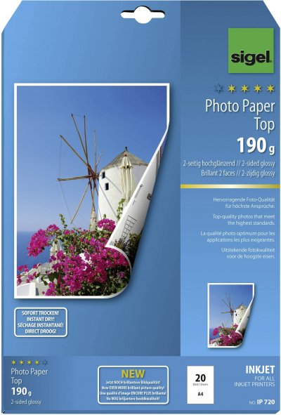 SIGEL  InkJet Top Photo Paper IP720 - papier photo - 20 feuille(s)